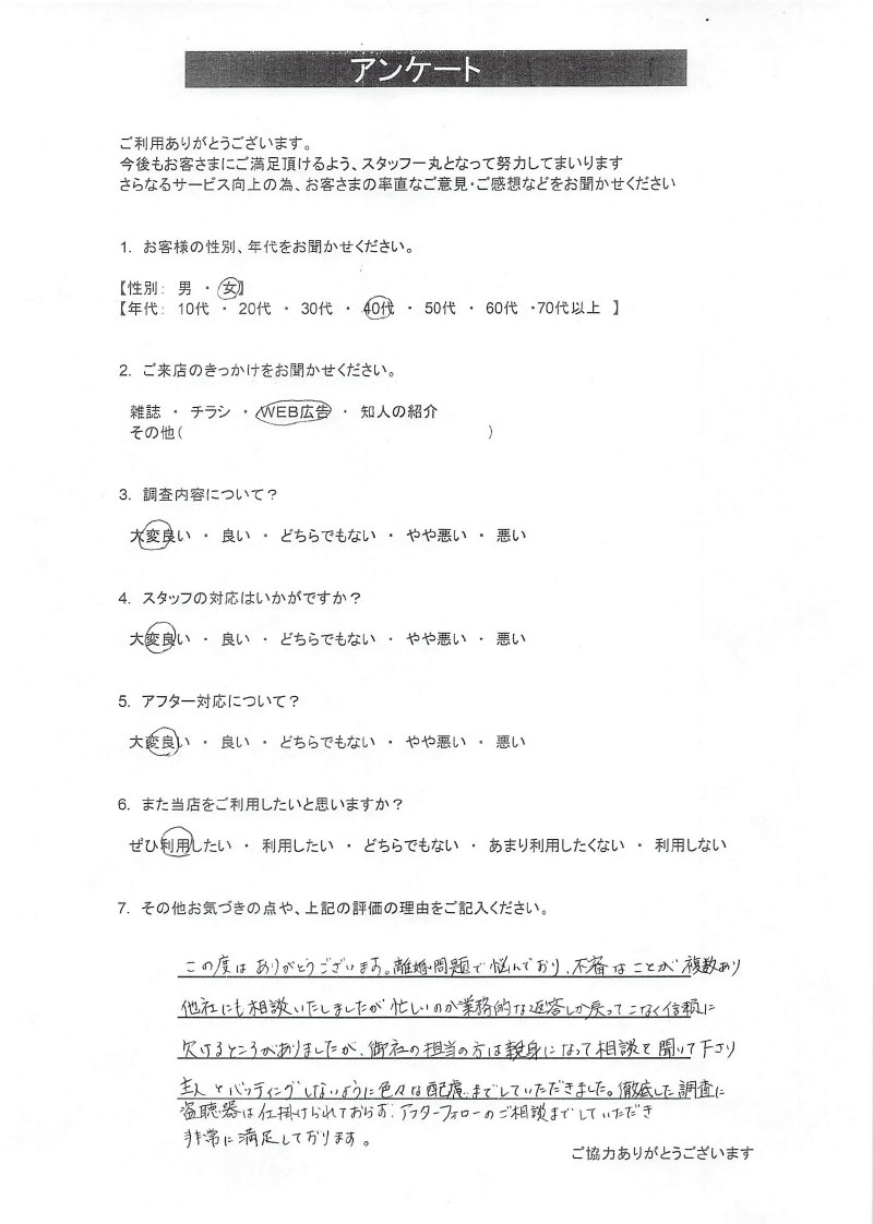 アンケート